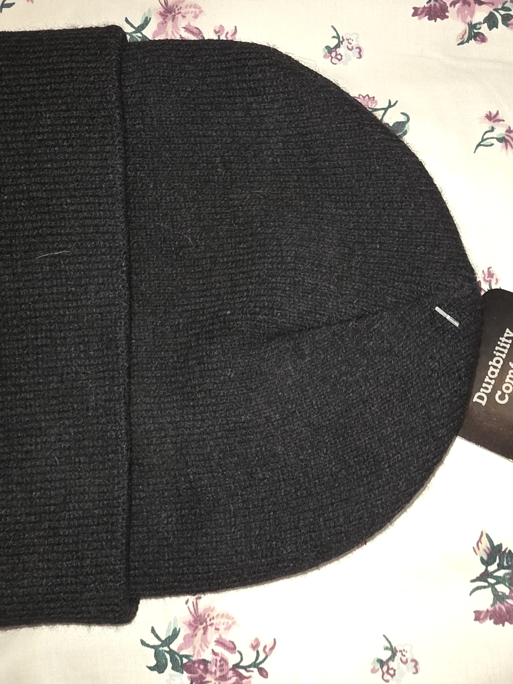 Carhartt Black Knit Beanie with Logo Patch - Picture 2 of 4